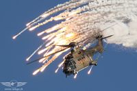 Das Super Puma Display Team demonstrierte den Einsatz von Flares Das Super Puma Display Team demonstrierte den Einsatz von Flares