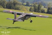 Start eines Porters auf dem Feldflugplatz in Ruswil Start eines Porters auf dem Feldflugplatz in Ruswil